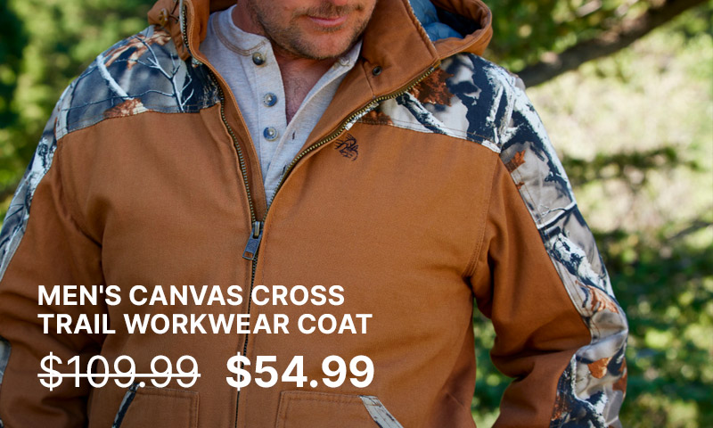 Men's Canvas Cross Trail Big Game Camo Workwear Coat