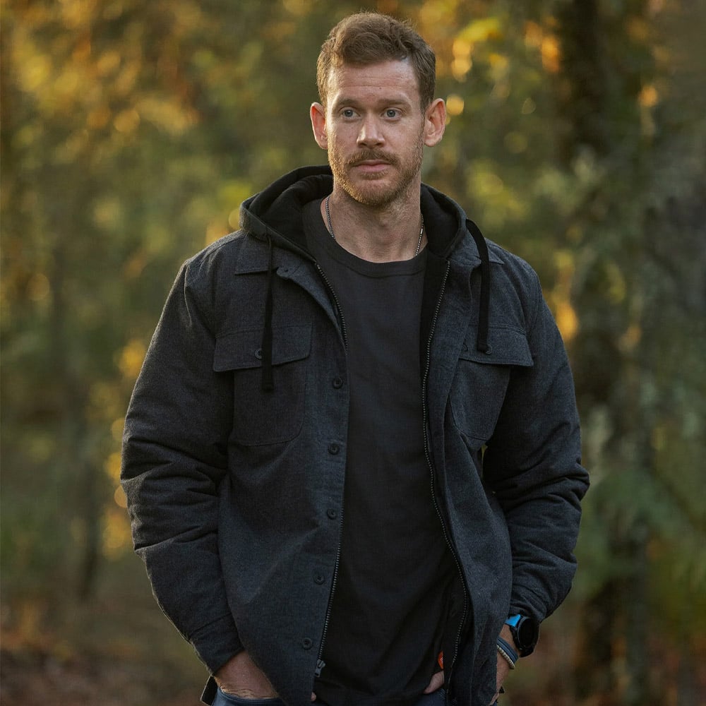 Men's Maplewood Hooded Flannel Shirt Jacket