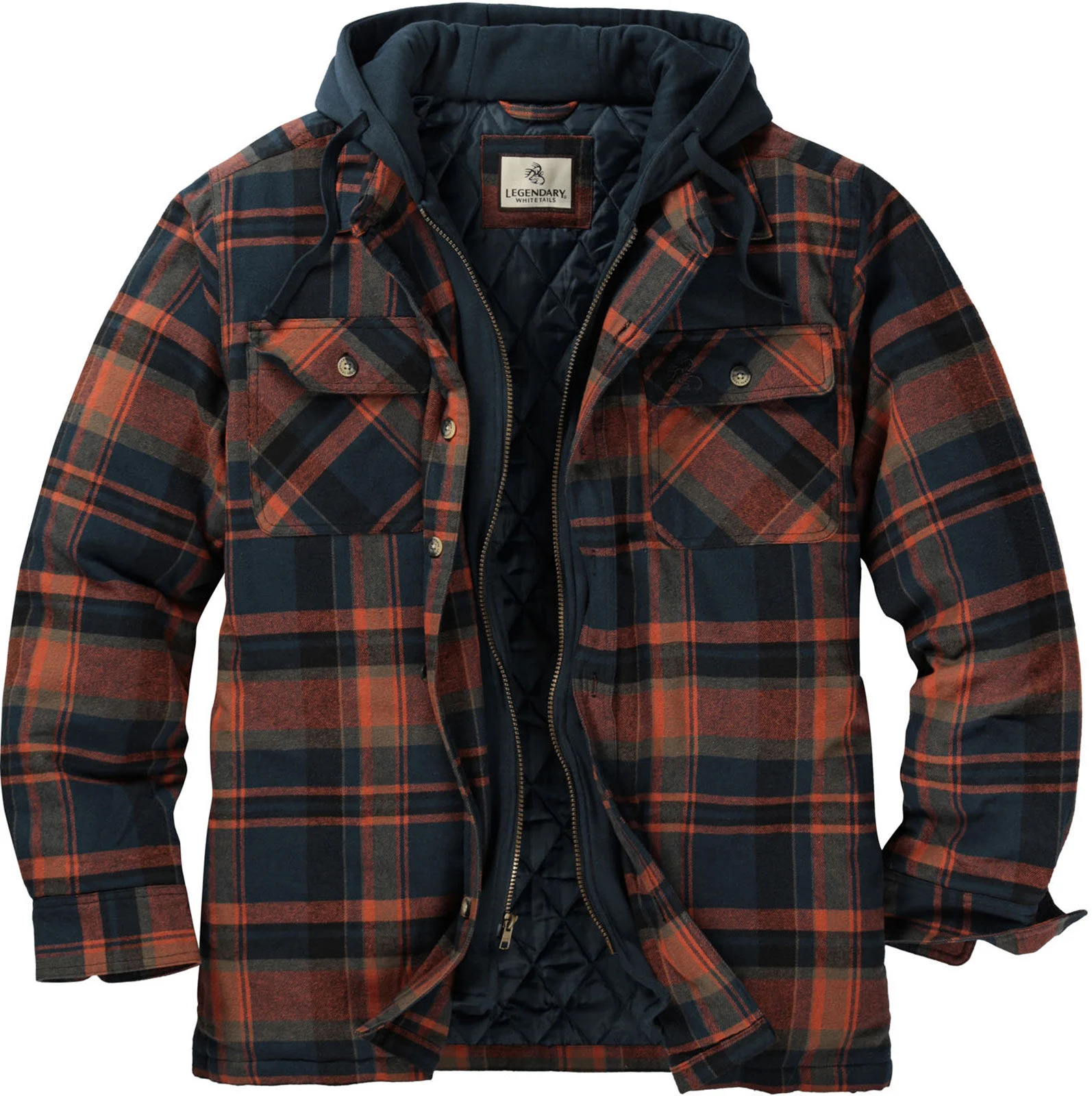Men's Maplewood Hooded Flannel Shirt Jacket