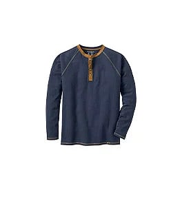 Men's Recluse Raglan Henley Long Sleeve Shirt