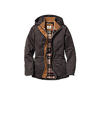 Women's Saddle Country Shirt Jacket with Removable Hood