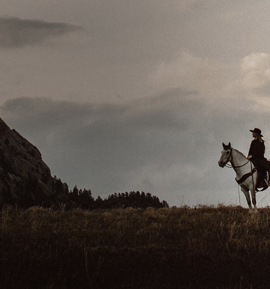 Adventure is Calling A cowboy atop a horse.