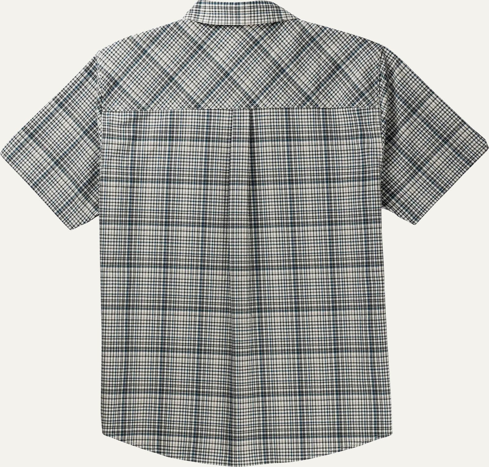 Men’s Textured Stretch Woven Plaid Short Sleeve Shirt