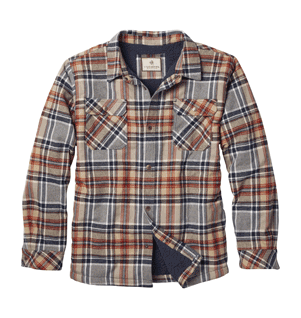 Men's Deer Camp Berber Lined Flannel Shirt Jacket