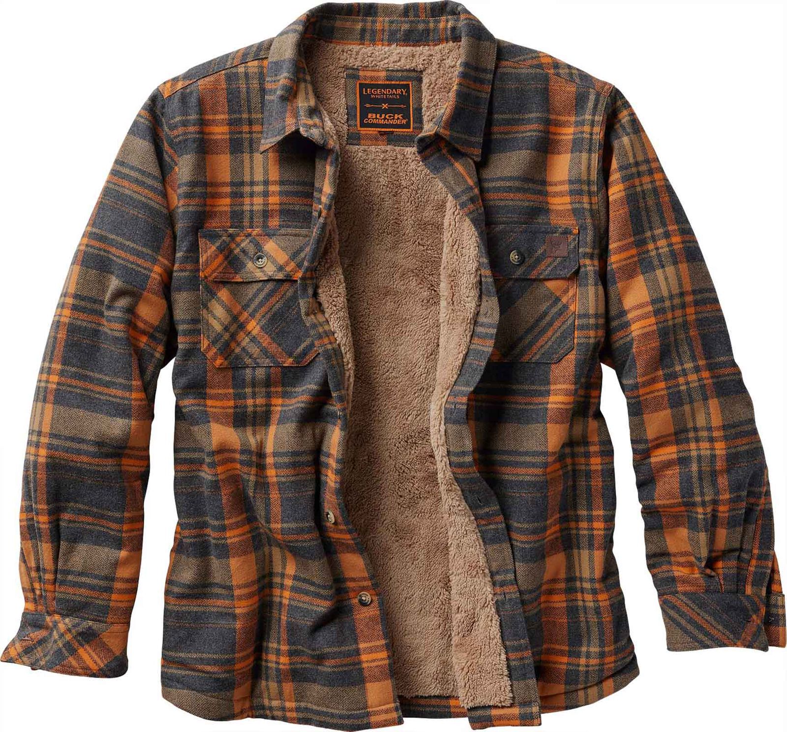 Men's Buck Commander Deerfield Flannel Berber Lined Shirt Jacket