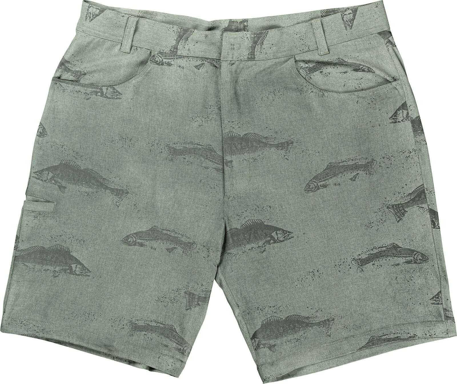Men's Water Activated Fish Print 9 Inch Inseam Boardshort