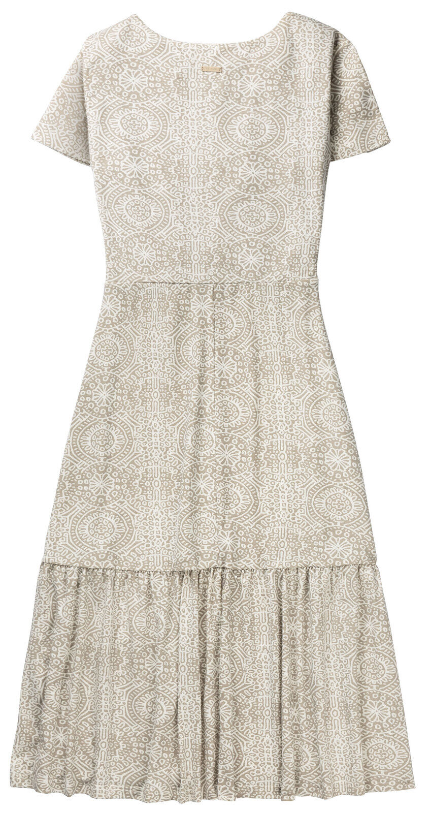 Women's Printed Knit Midi Short Sleeve Dress