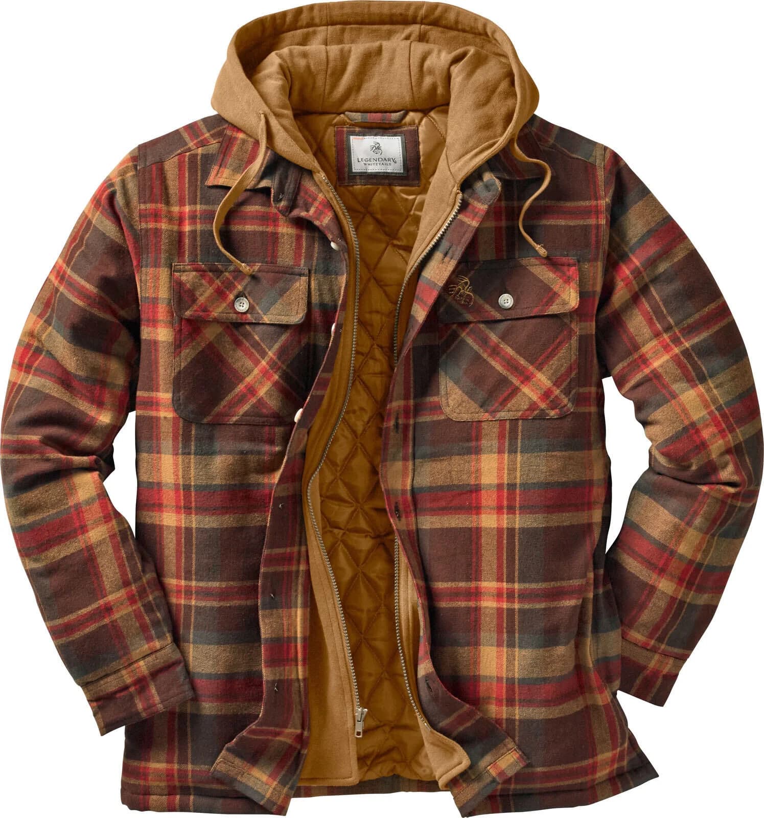 Men's Maplewood Hooded Flannel Shirt Jacket
