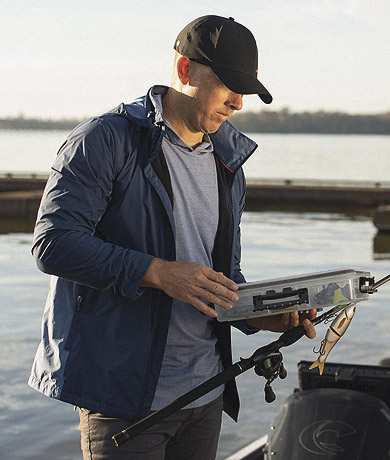 Men's Water Resistant Hooded Rain Jacket