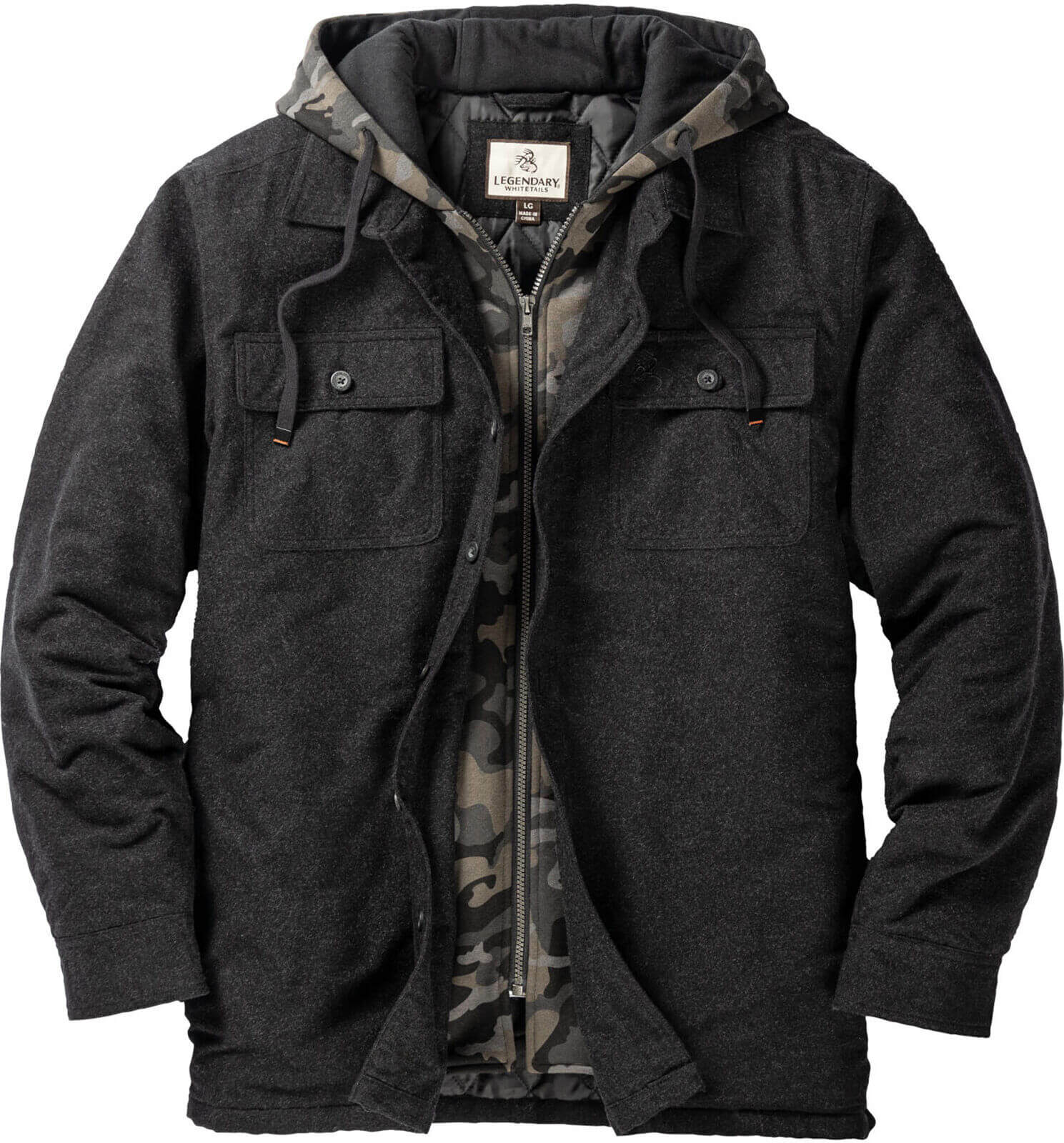 Men's Maplewood Hooded Flannel Shirt Jacket