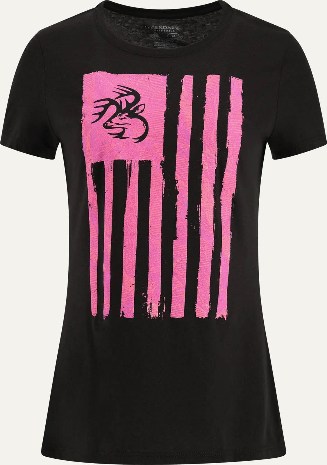 Women's Legendary Pink Camo Flag Short Sleeve T-Shirt