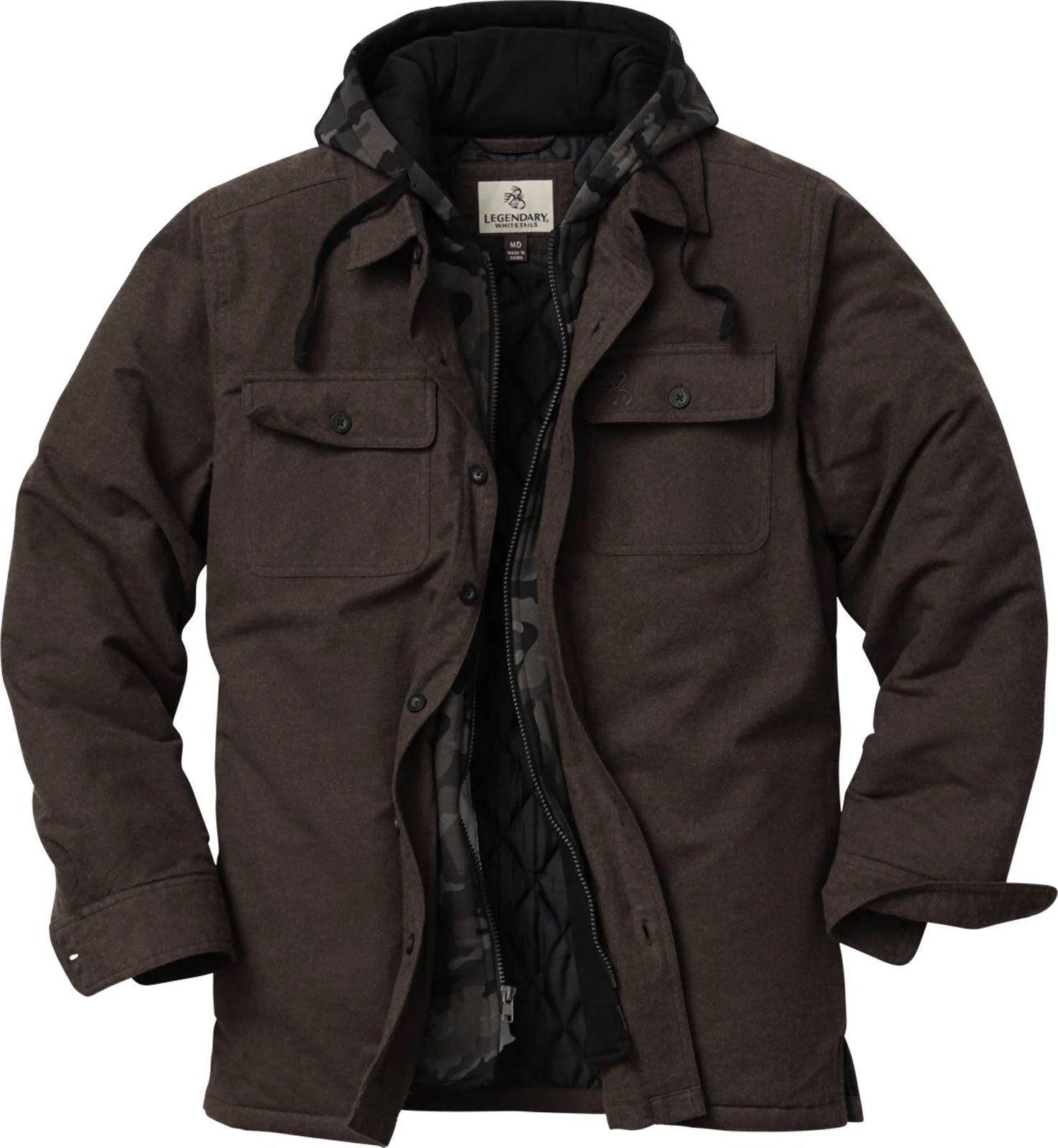 Men's Maplewood Hooded Flannel Shirt Jacket