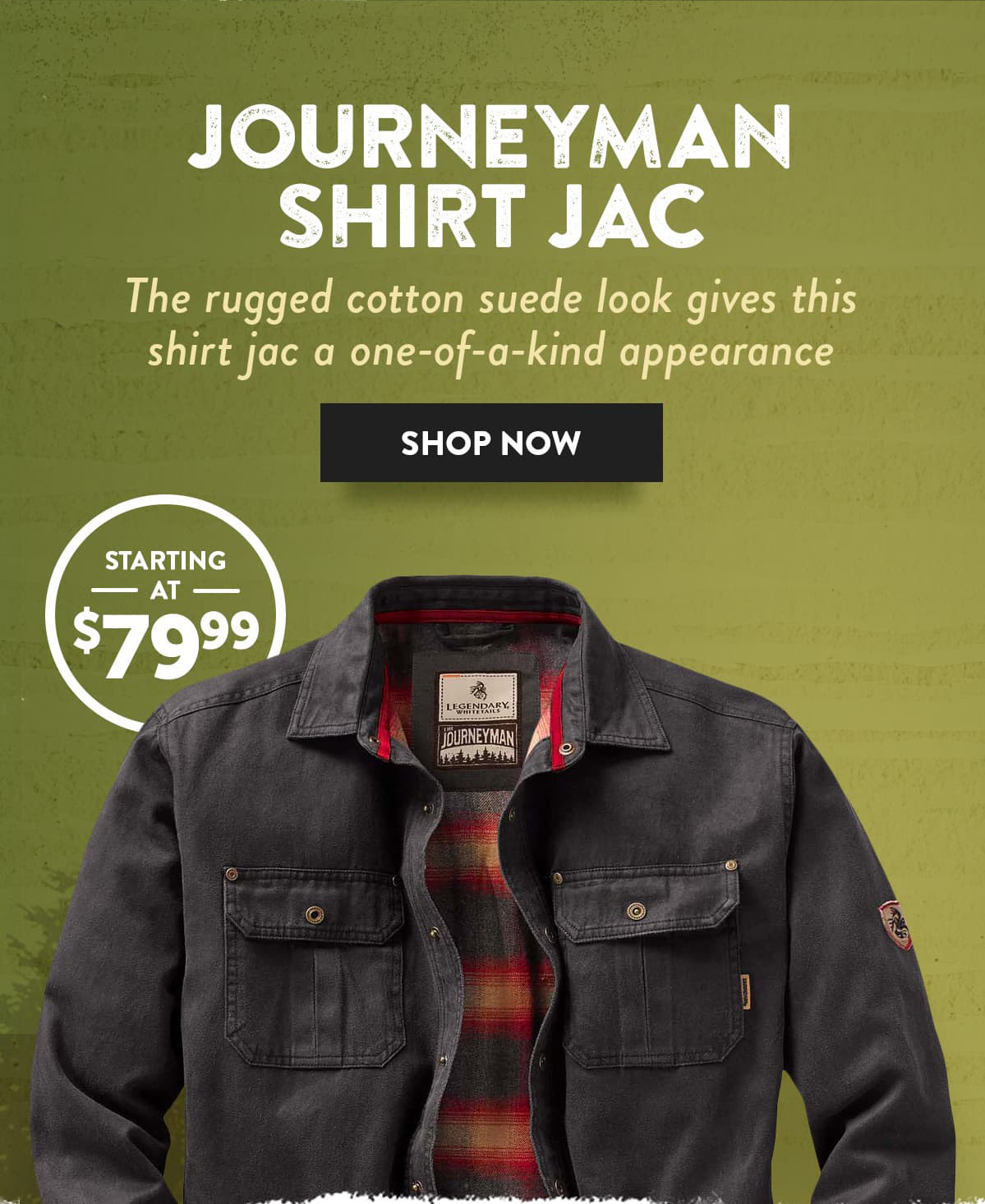 legendary whitetails men's journeyman rugged shirt jacket