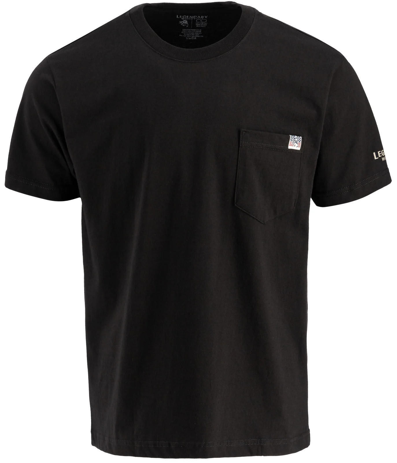 Men's Camo Buck Skull Pocket Short Sleeve T-Shirt Made in the USA