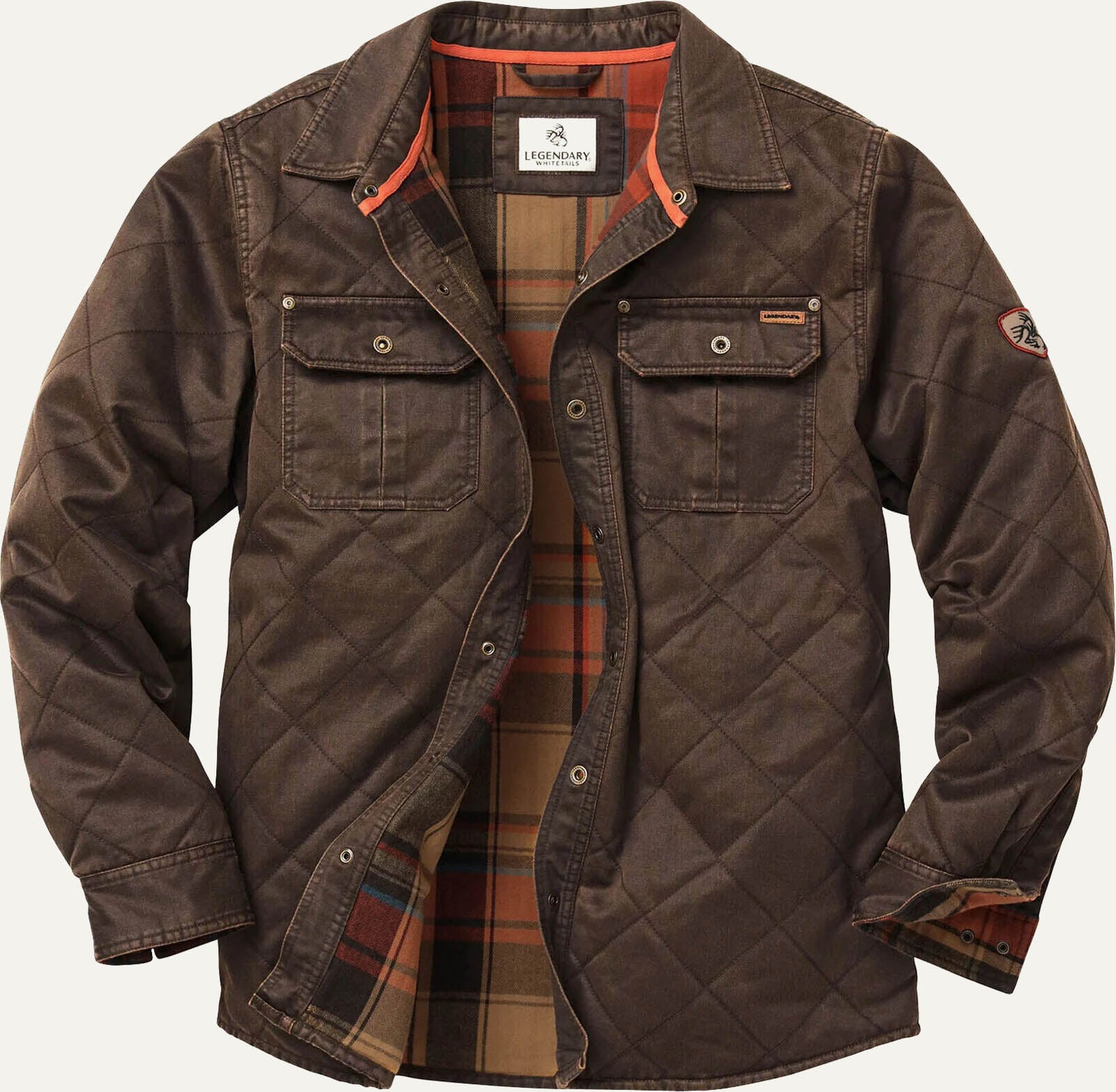 Men's Quilted Journeyman Flannel Lined Shirt Jacket