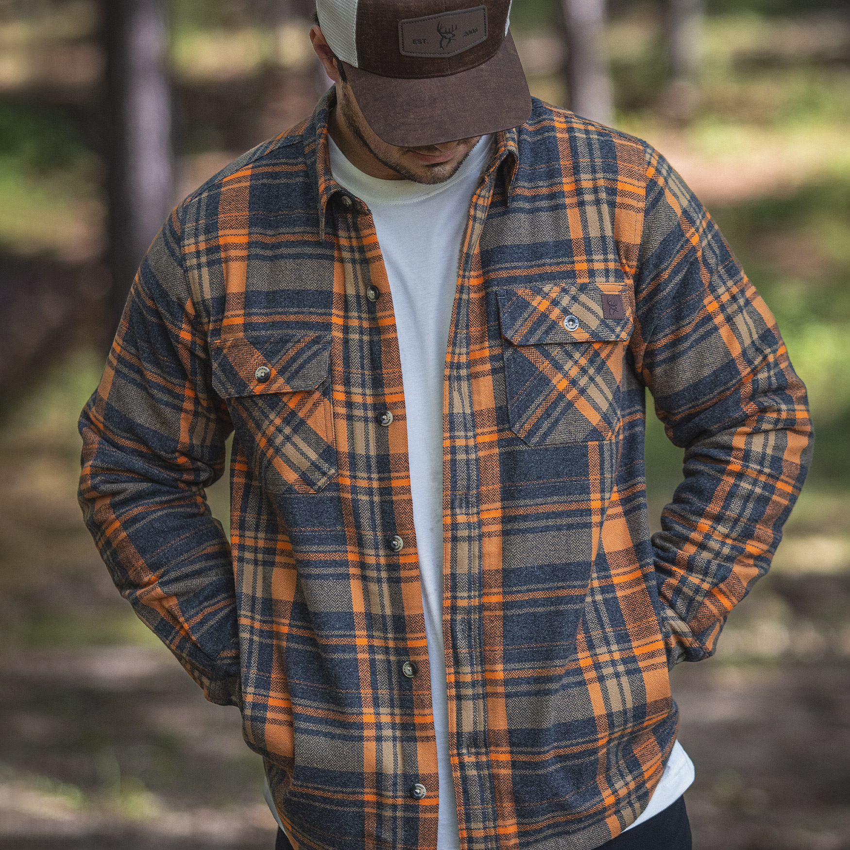 Men's Buck Commander Deerfield Flannel Berber Lined Shirt Jacket