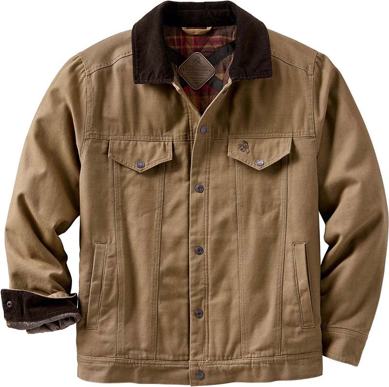 Men's Concealed Carry Hideout Flannel Lined Canvas Jacket