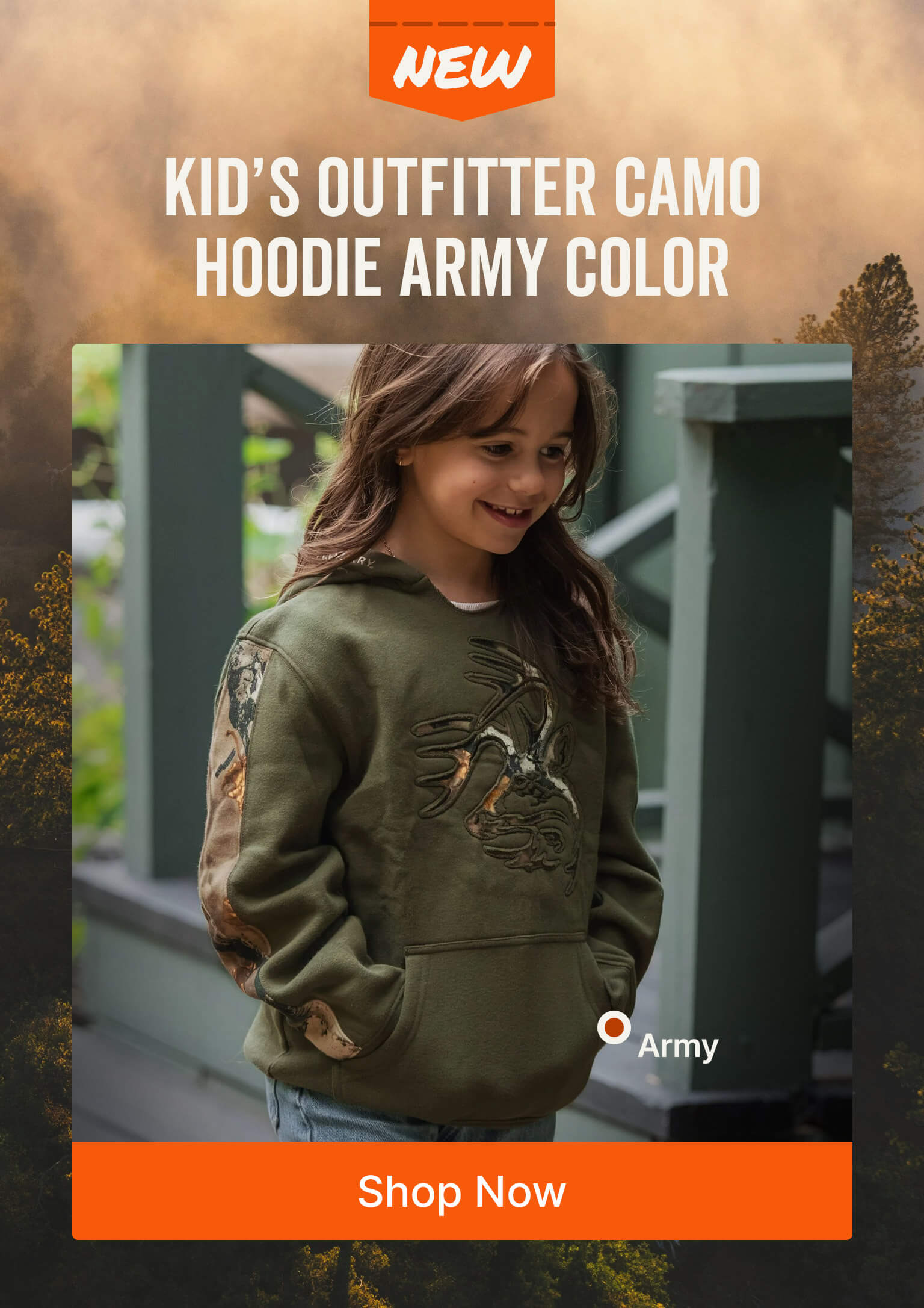 Kids Outfitter Camo Hoodie Sweatshirt