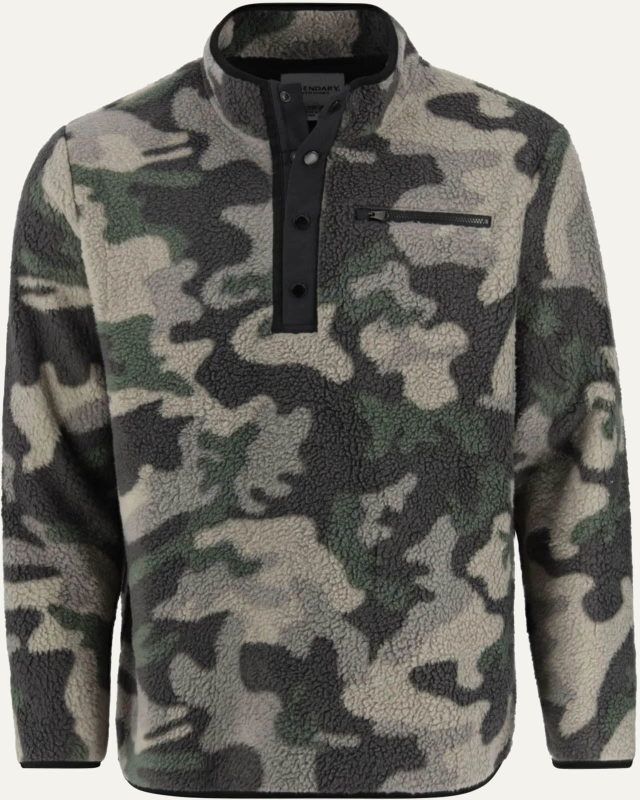 Legendary Outdoors Men's Sherpa Fleece Snap Up Pullover