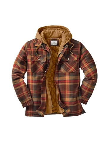 Men's Maplewood Hooded Flannel Shirt Jacket