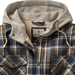 Shop Men's Camp Night Berber Lined Hooded Flannel | Legendary Whitetails