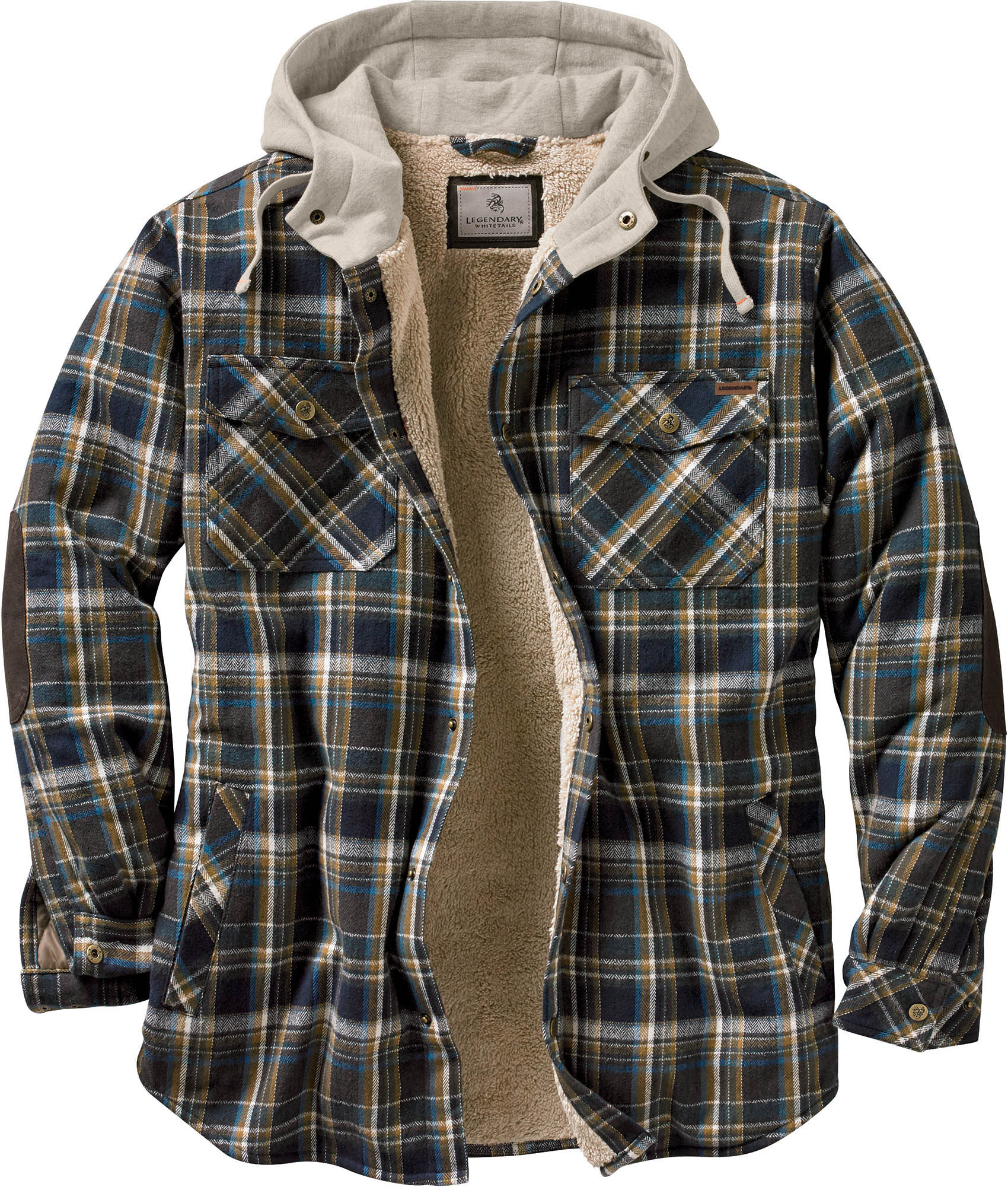 hooded flannel coat