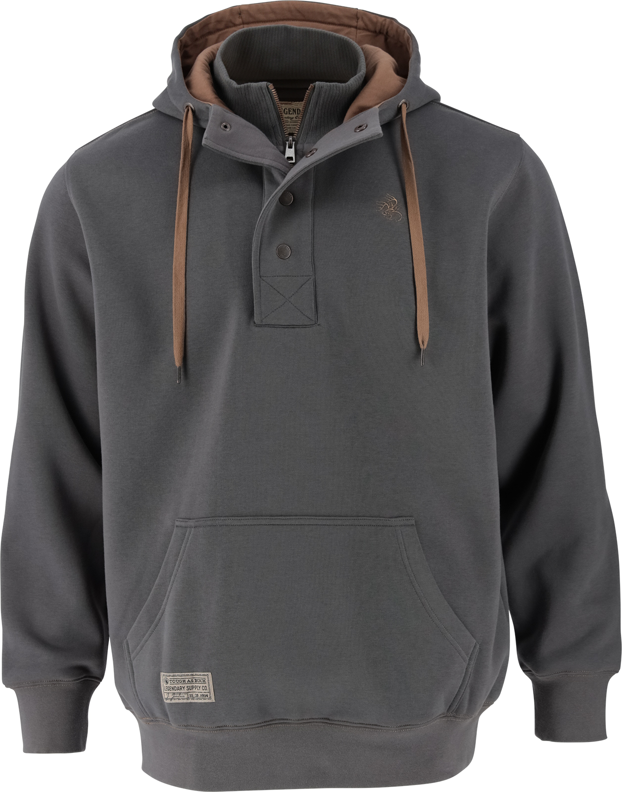 Men's Quarter Zip Action Hoodie | Heavy-Duty Fleece Sweatshirt for
