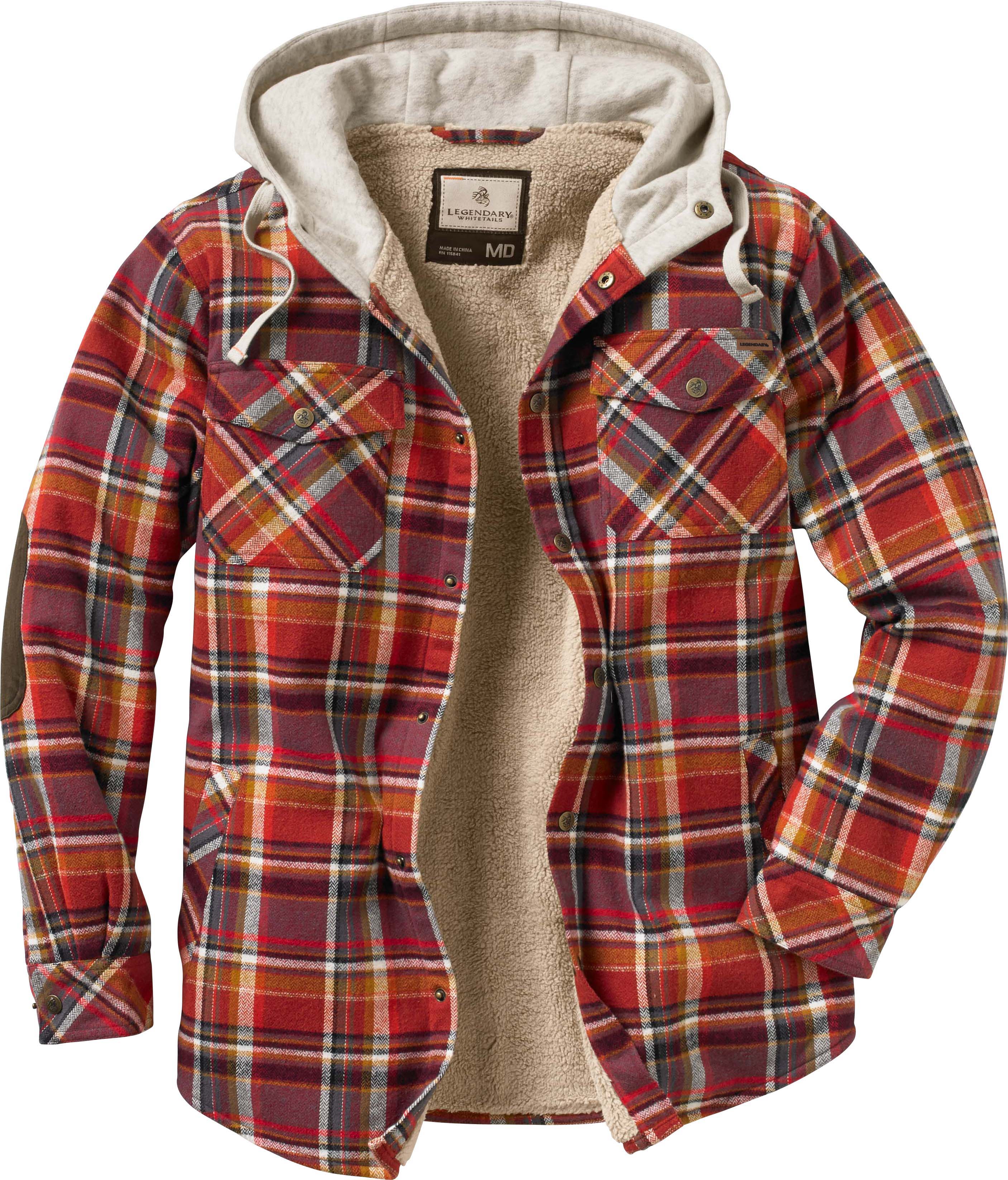 Shop Men s  Camp Night Berber Lined  Hooded Flannel  