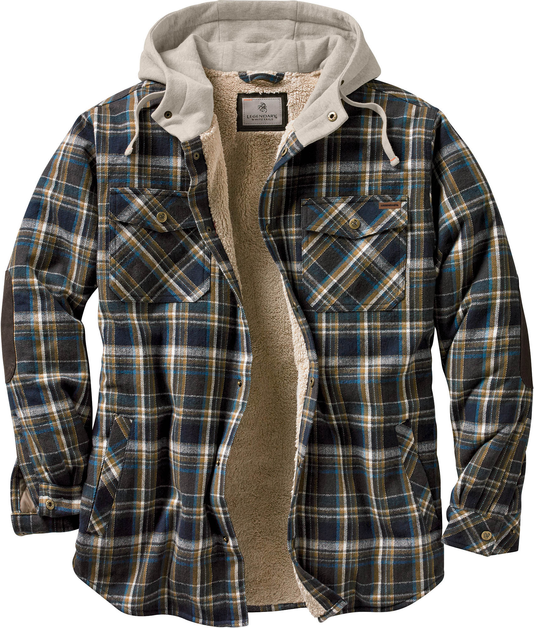 Camp Night Berber Lined Hooded Flannel  Legendary Whitetails