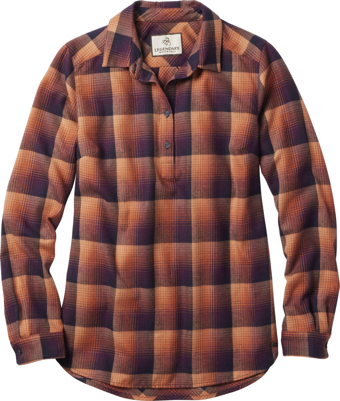Women's Popover Flannel Tunic Top | Soft Brushed Casual Wear for