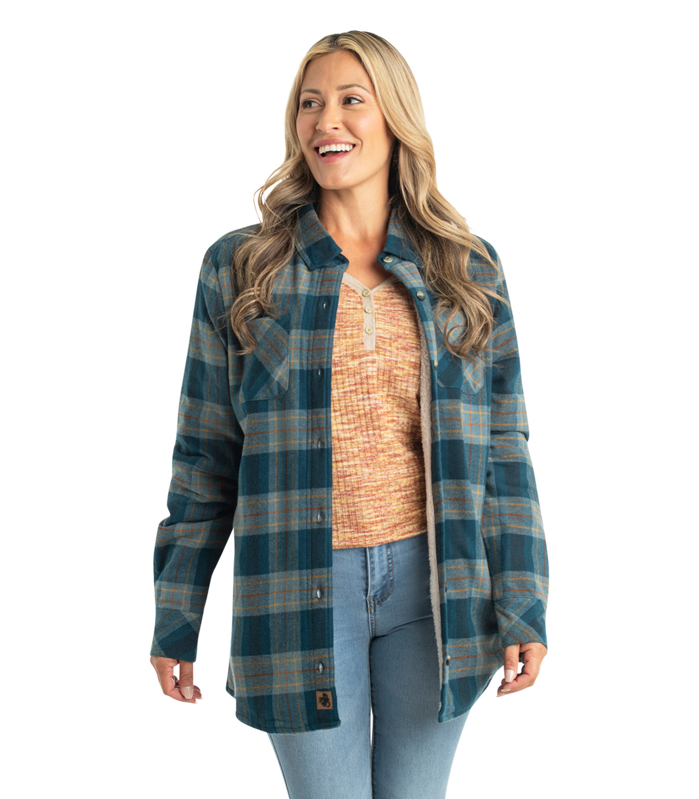 Flannel sherpa jacket women's 2025