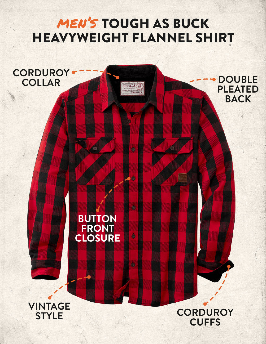 Shop Men's Tough As Buck Flannel | Legendary Whitetails