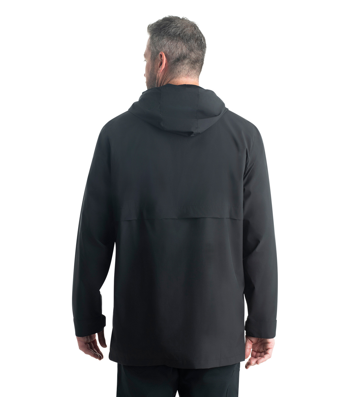 Men's Stretch Half-Zip Water Resistant Hooded Pullover Jacket