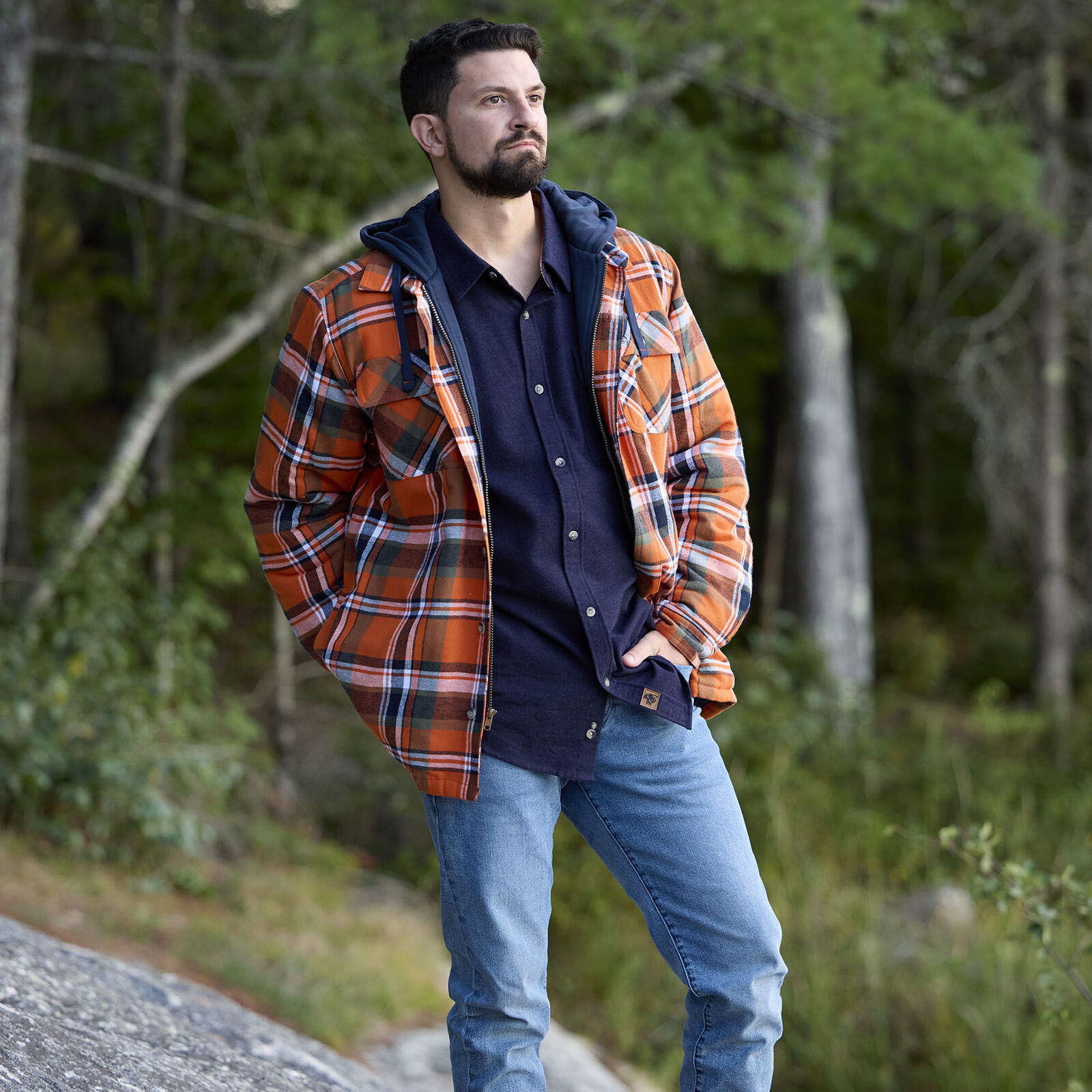 Men's Maplewood Hooded Flannel Jacket | Cozy Insulation for