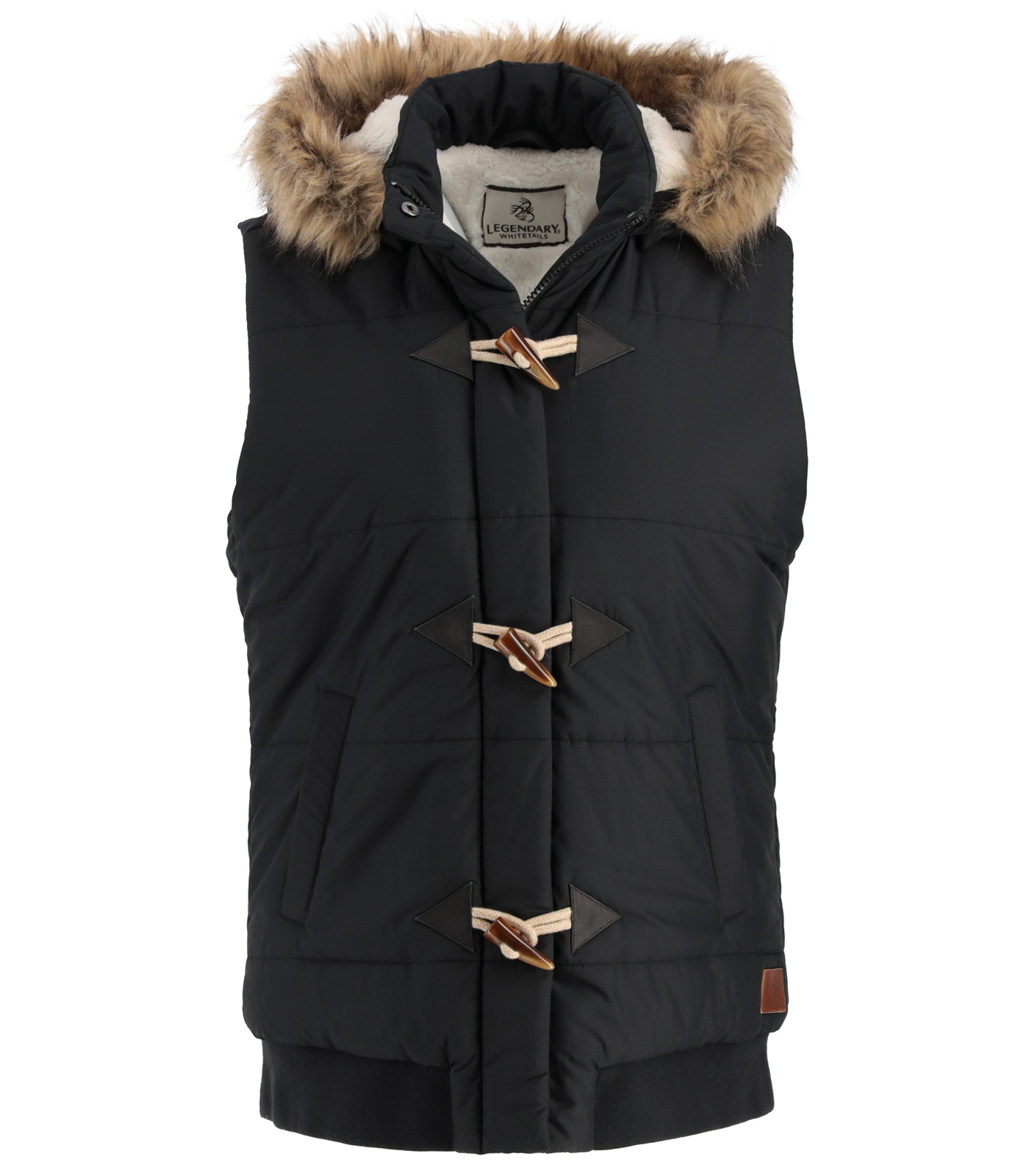 Shop Women s Quilted Toggle Hooded Puffer Vest Legendary Whitetails