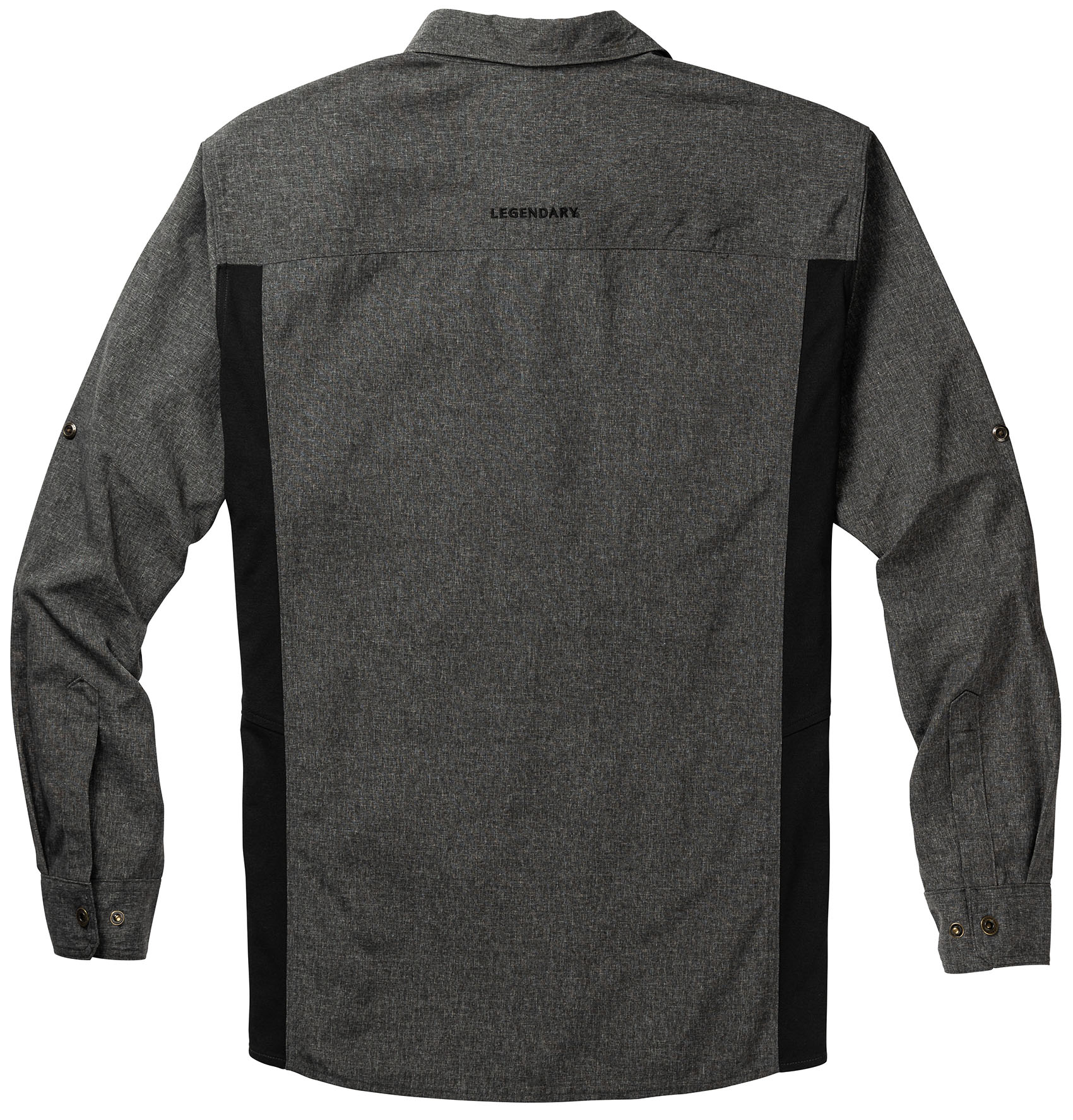 Legendary Whitetails Mens Convertible Moisture Wicking Long Sleeve Fishing Shirt Coal 3XL Nylon/Polyester