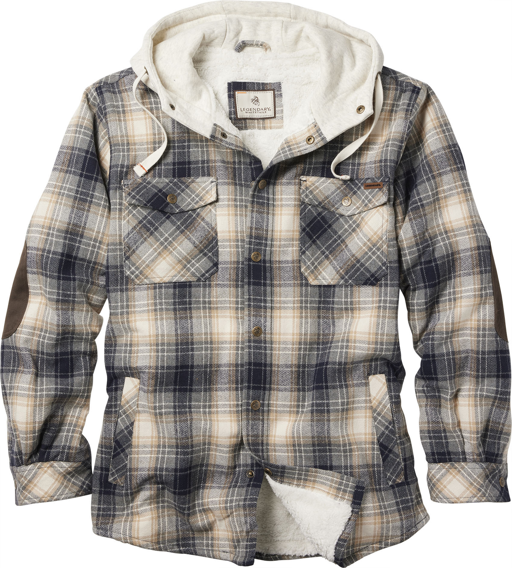 Shop Men's Camp Night Berber Lined Hooded Flannel | Legendary Whitetails