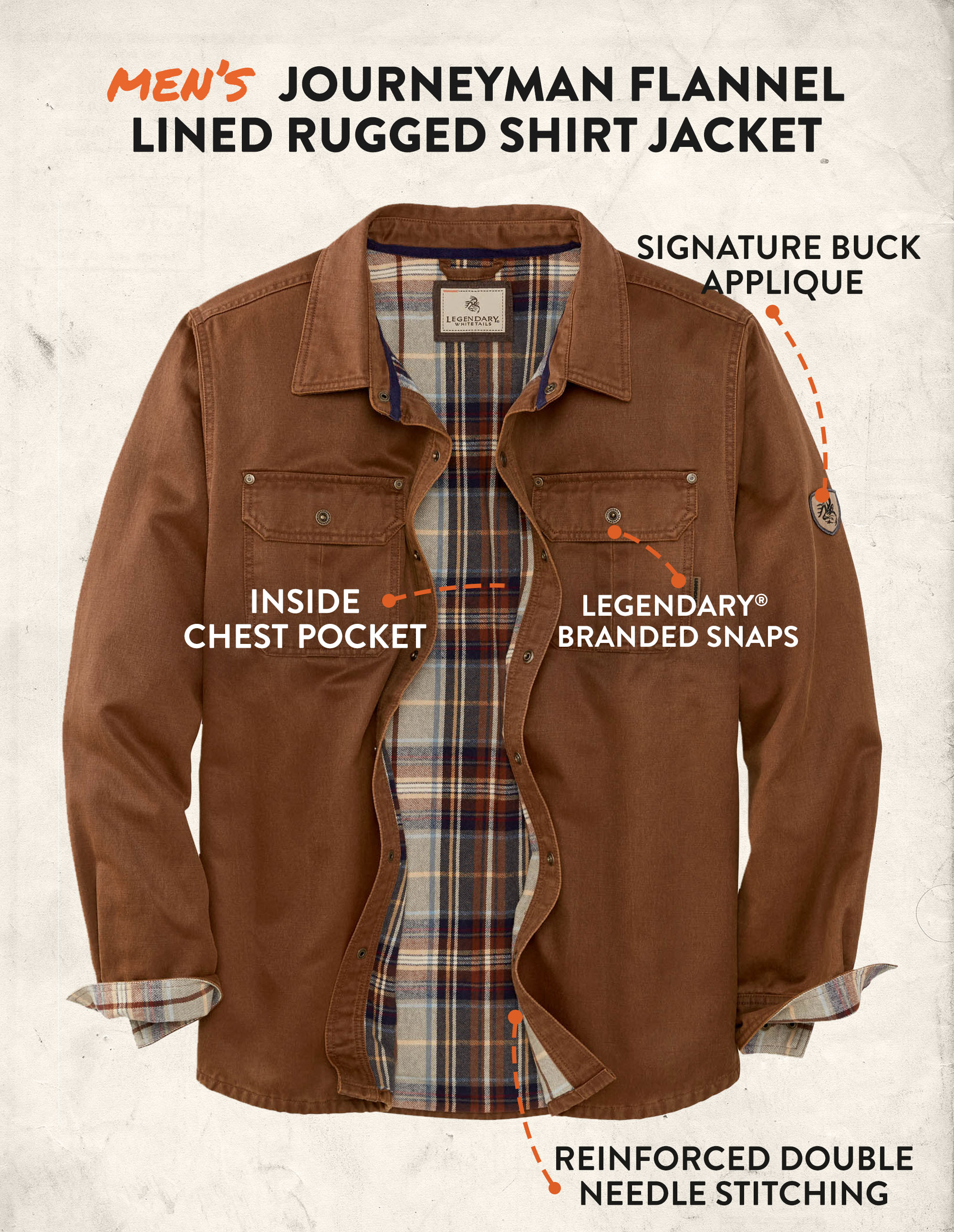 Shop Men's Journeyman Shirt Jacket | Legendary Whitetails