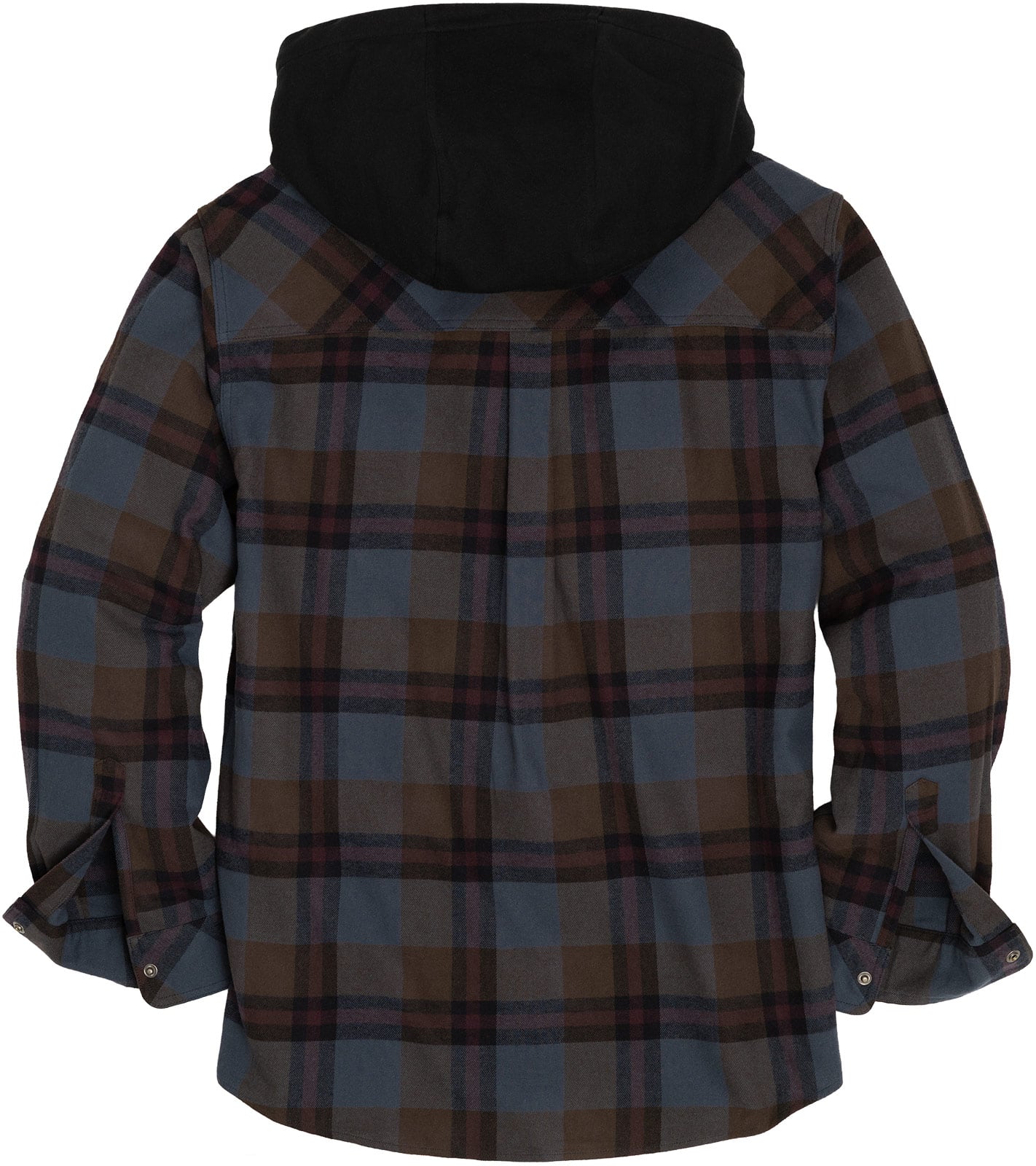 Men's Lumber Joe Flannel Hooded Long Sleeve Snap Shirt