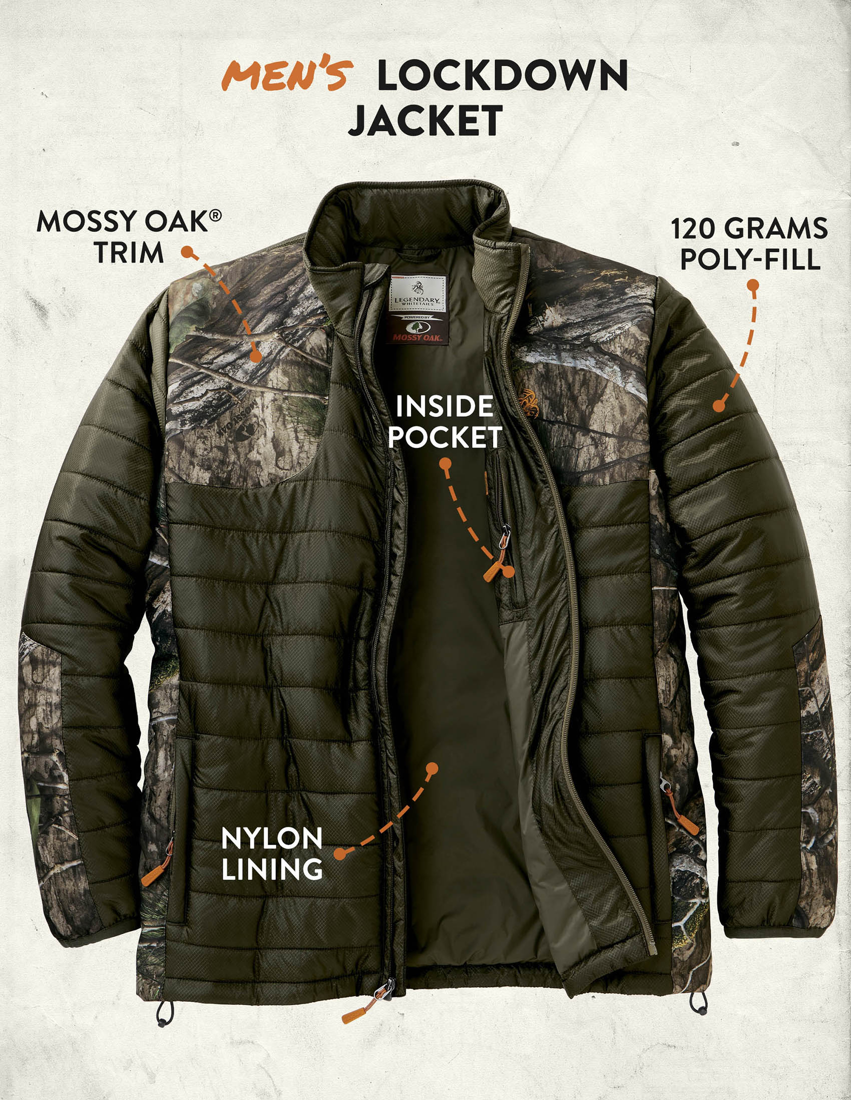 DBJ Mossy Oak Lock Down Jacket