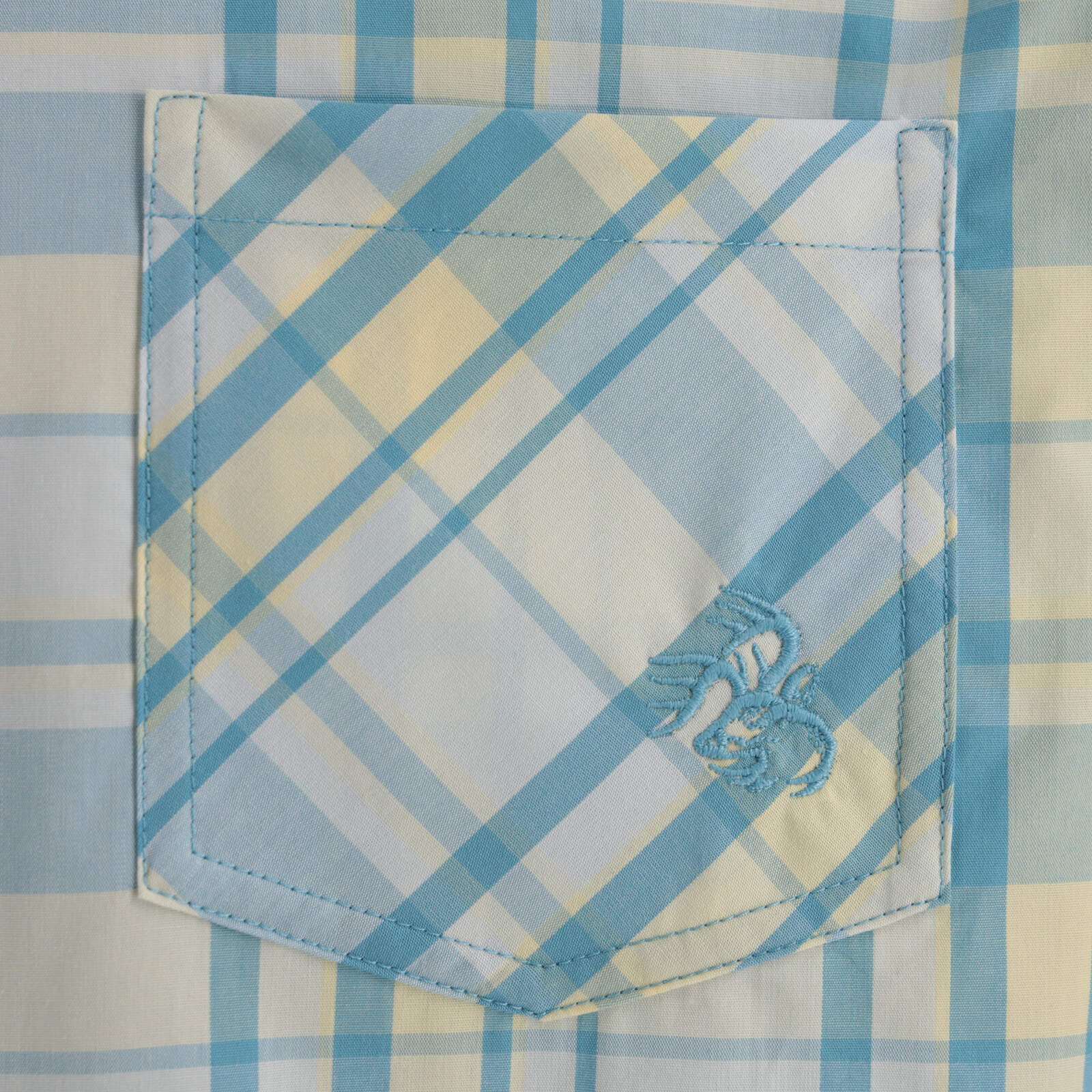Men's Poplin Short Sleeve Shirt | Plaid Cotton Style
