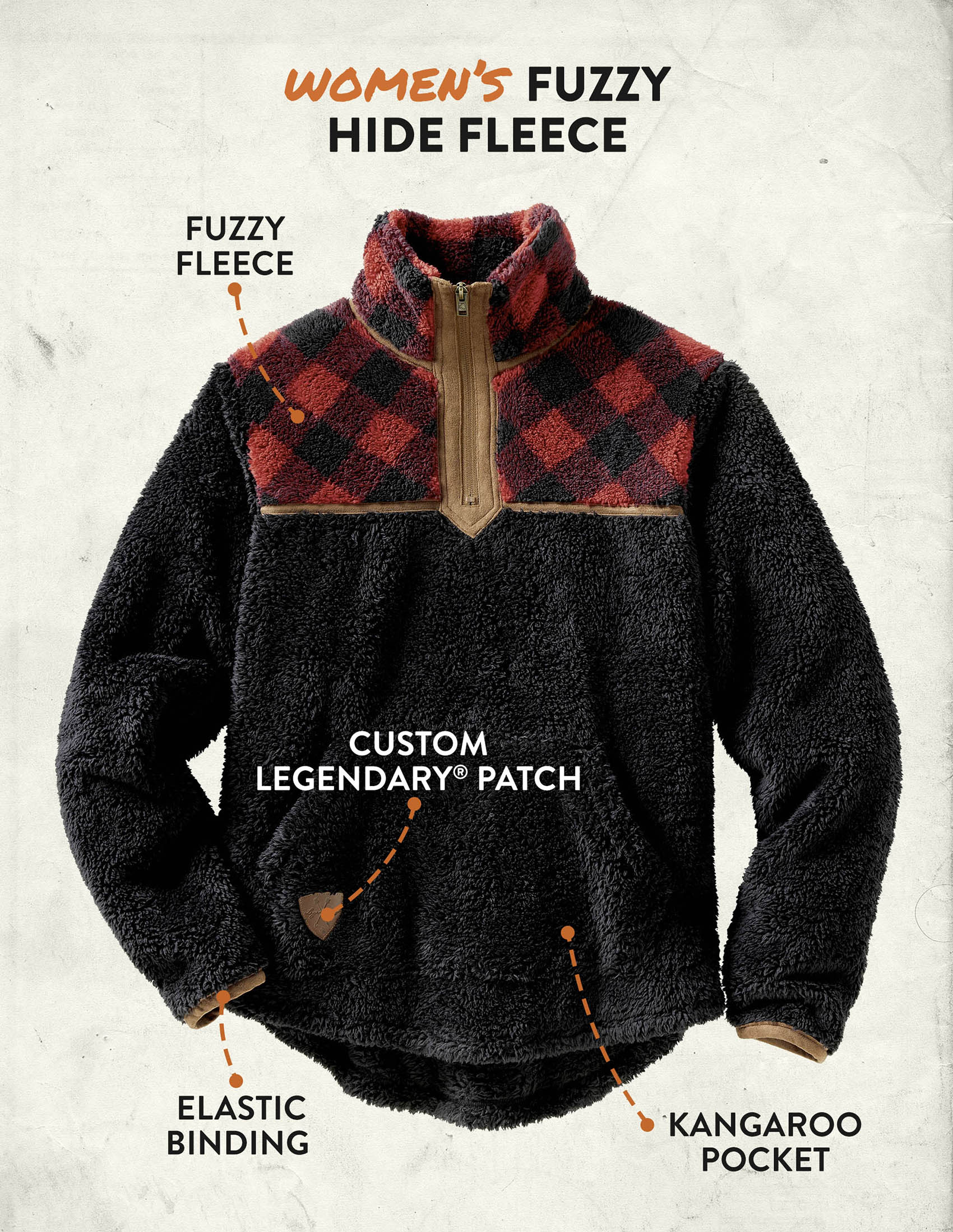 Women's best sale fuzzy pullover