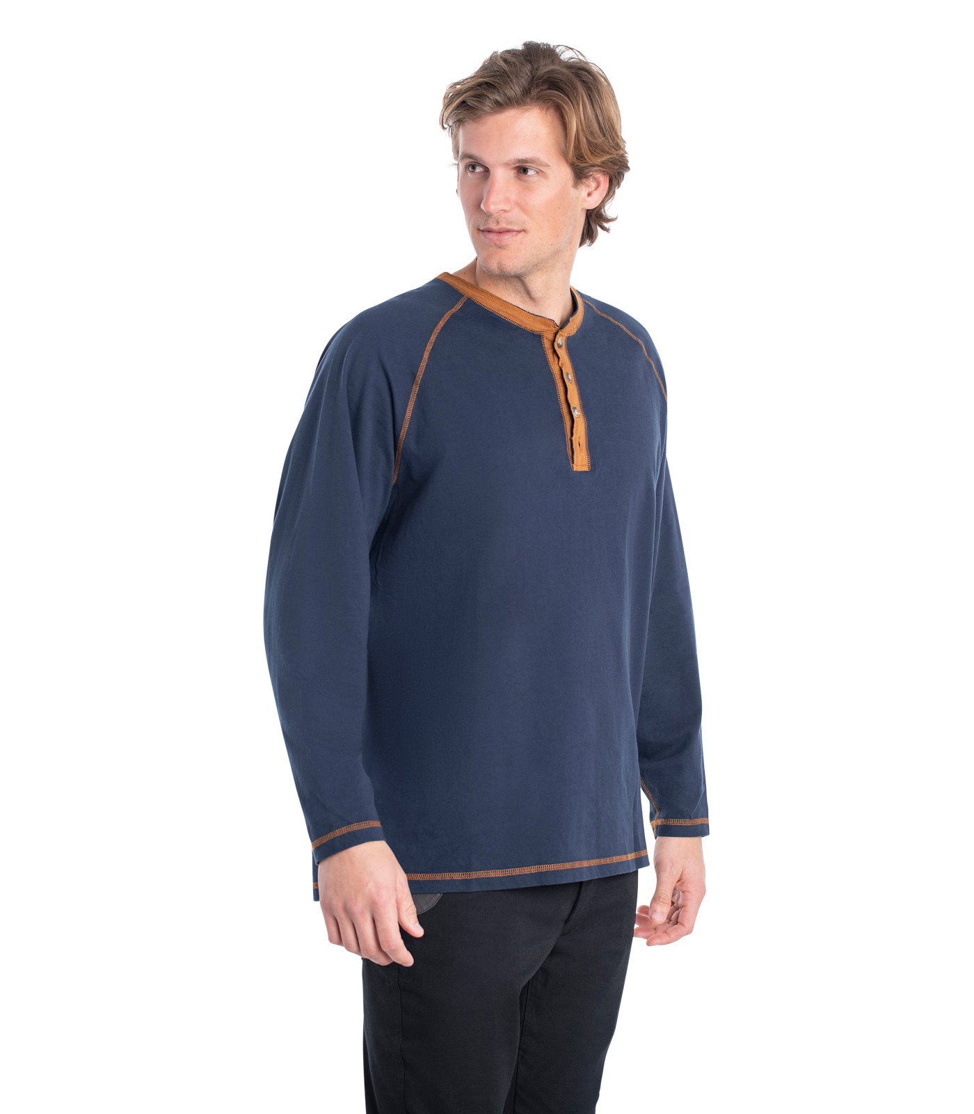 Men's Recluse Raglan Henley Long Sleeve Shirt