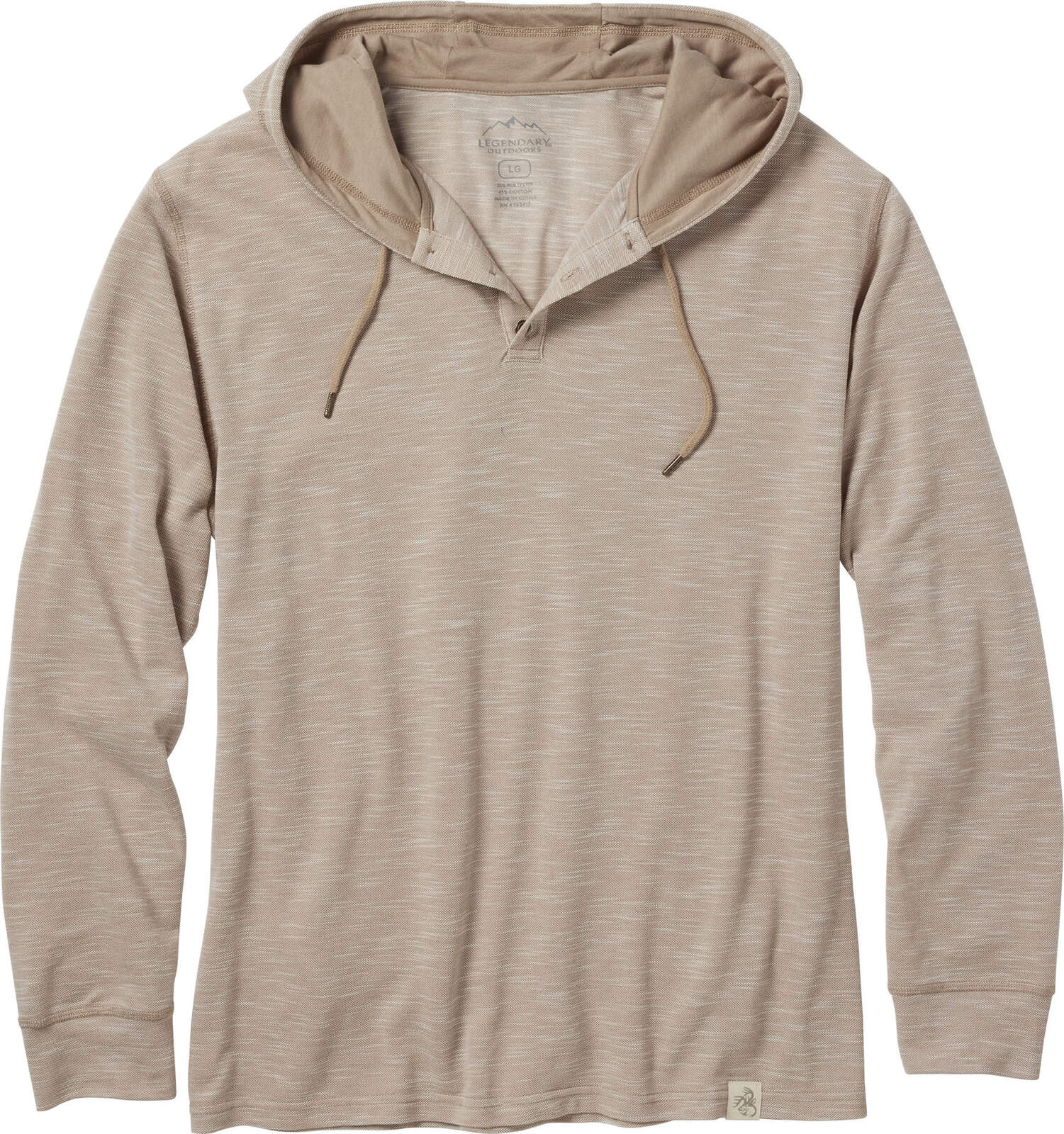 Men's Outdoors Hooded Pullover Performance Henley | UPF 30 Protection