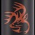 Black with Orange Logo Print