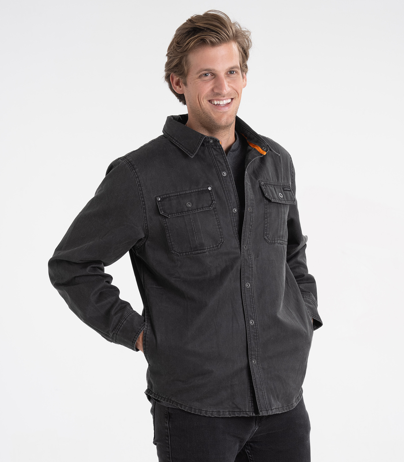 Men's journeyman flannel lined rugged shirt jacket deals