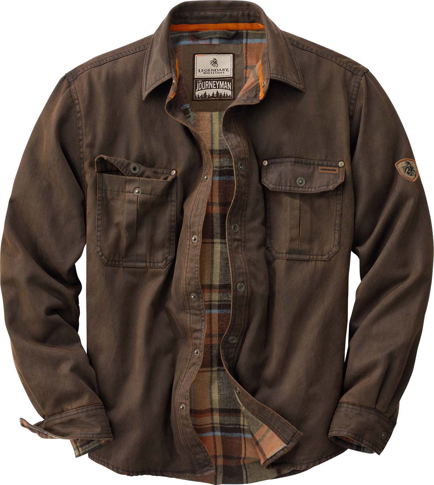 legendary whitetails men's journeyman flannel lined rugged shirt jacket