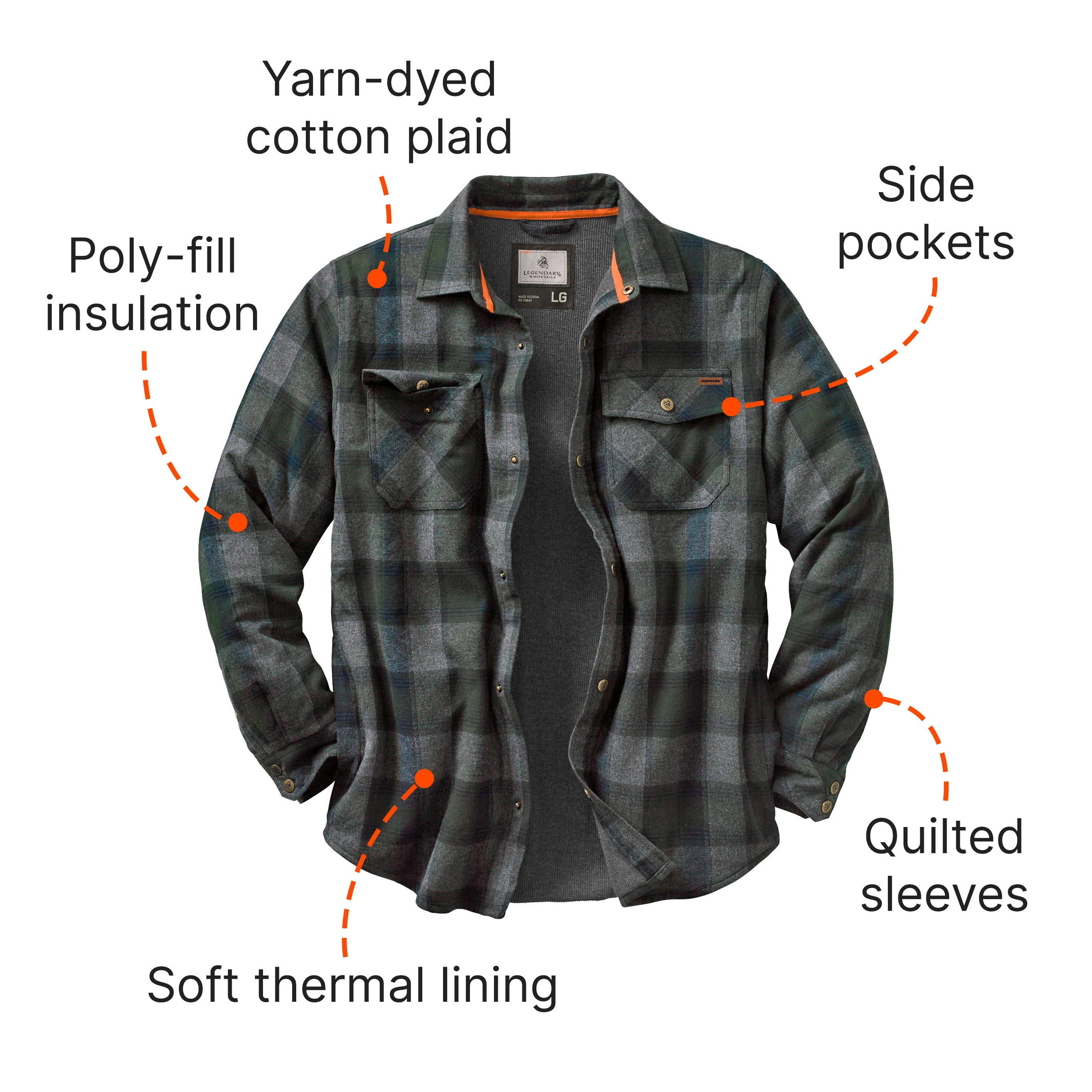 Archer Thermal Lined Shirt Jacket | Legendary Whitetails
