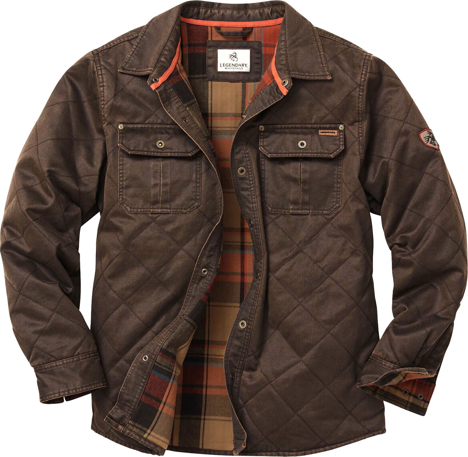 Men's Quilted Flannel-Lined Shirt Jacket | Rugged Warmth for