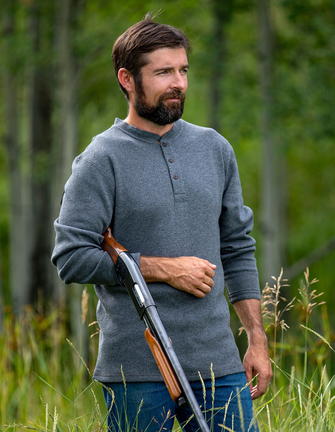 Shop Men's Tough as Buck Double Layer Thermal Henley Shirt